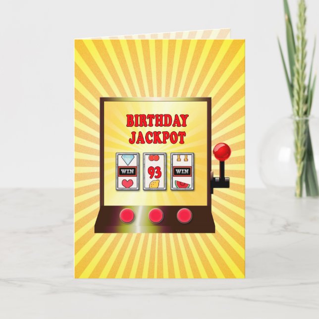 Cartão 93rd birthday slot machine card (Frente)