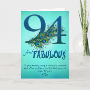 Cartão 94th Birthday template Cards