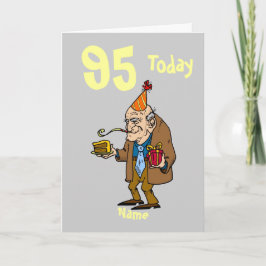Cartão 95º 95 hoje aniversário cartoon personalizado