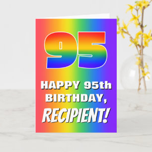 Cartão 95º aniversário: Padrão Divertido e Colorido do Ar