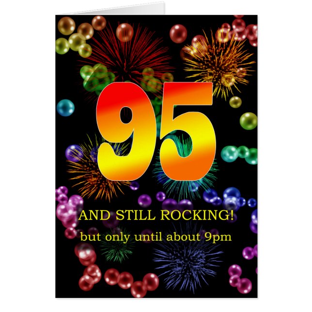 Cartão 95.º aniversário ainda está balançando (Frente)