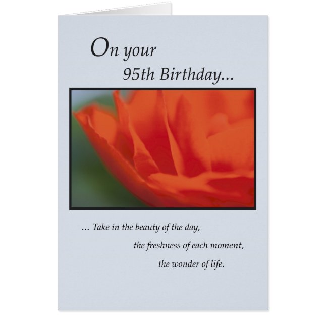 Cartão 95. Aniversário da Flor (Frente)