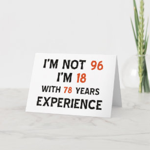 Cartão 96th birthday designs