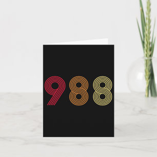Cartão 988 Linha Hotline Health Mental A para Prevenção a