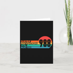 Cartão 988 Prevenção contra suicídio Linha de vida 988 Se