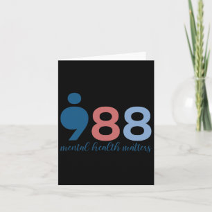 Cartão 988 Problemas de saúde mental Prevenção suicida em