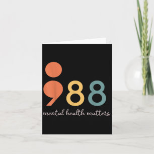 Cartão 988 Saúde Mental Por Semicolon Prevenção Suicida