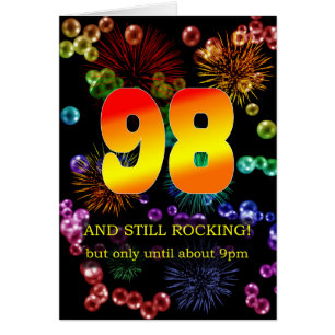 Cartão 98.º aniversário ainda está balançando