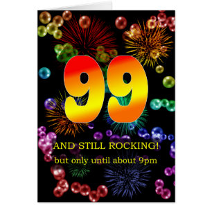 Cartão 99º aniversário ainda está balançando