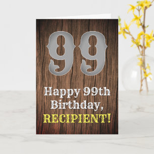 Cartão 99º Aniversário: Country Western Inspirou Olhar, N