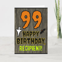 99º aniversário: Tema de Halloween assustador, Nom