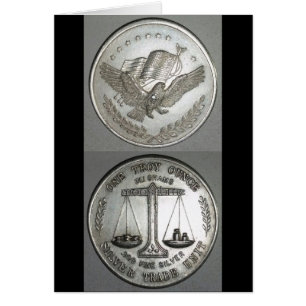 Cartão .999 One Troy Ounce Silver Front and Back