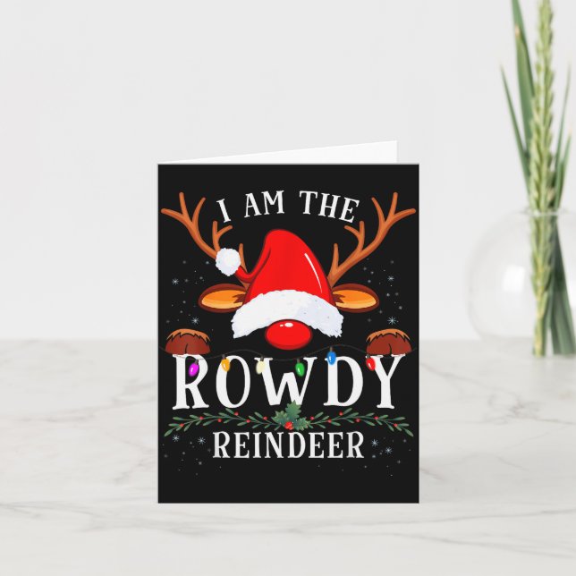 Cartão 99 Christmas Reindeer Costume Party - I Am The Row (Frente)
