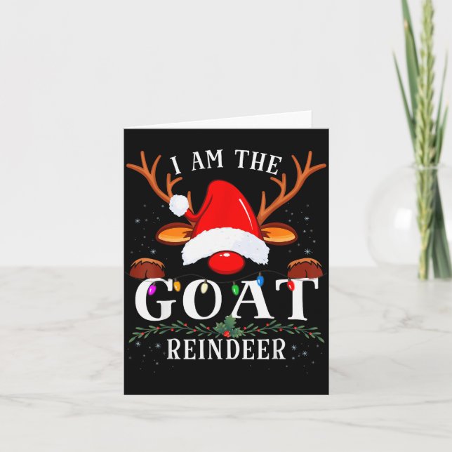 Cartão 99 I Am The Goat Reindeer Christmas Family Uni-adu (Frente)