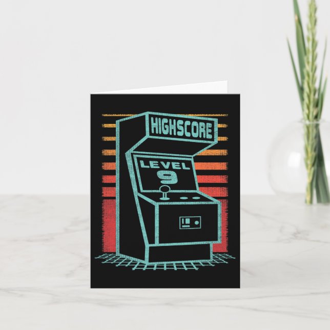 Cartão 9.º Aniversário, 9 Anos de Idade, Nível Superior d (Frente)