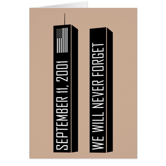 Cartão 9/11 de memorial (Frente)