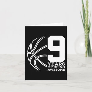 CARTÃO 9 ANOS DE SER INCRÍVEL BASQUETEBOL 9 ANIVERSÁRIO