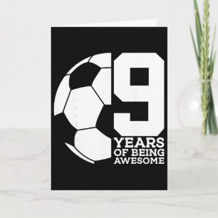 Cartão 9 Anos Sendo Incrível Futebol 9º Aniversário _1