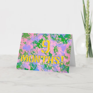 Cartão 9 Months Sobriety Birthday / Anniversary Card