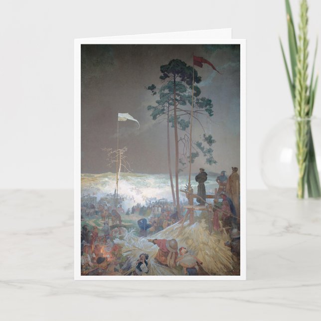 Cartão #9 Reunião em Krizky, Mucha (Frente)