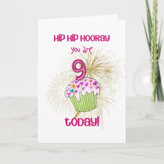 Cartão 9 today cupcake birthday card (Frente)