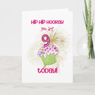Cartão 9 today cupcake birthday card
