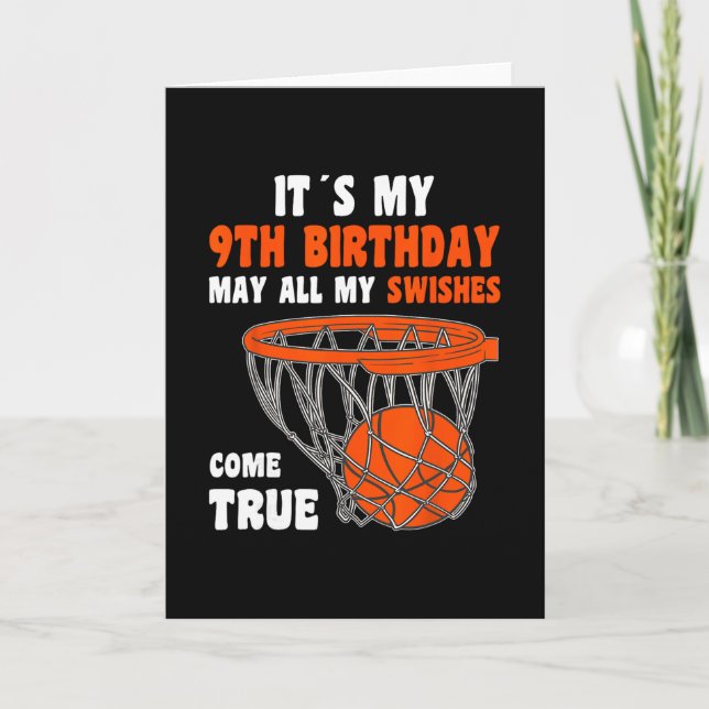 Cartão 9 Year Old Happy 9th Birthday Sketll 9th Birthday  (Frente)