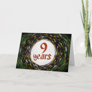 Cartão 9 Years Sobriety Birthday / Anniversary Card