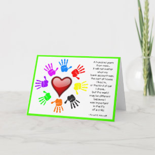 Cartão A0001.I Fez uma diferença.Card.1