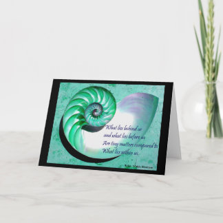 Cartão A04 Nautilus Shell Inspirational Quote Card 1