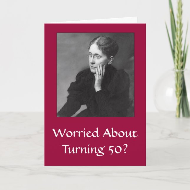 Cartão A 50ª Carta de Aniversário para Mulheres de Diva (Frente)