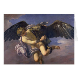 Cartão A abducção de Ganymede, 1700 (óleo em canvas)