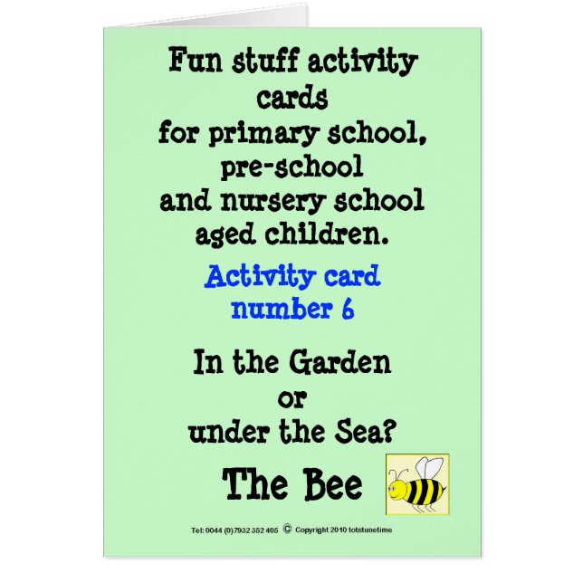 Cartão A abelha (Frente)