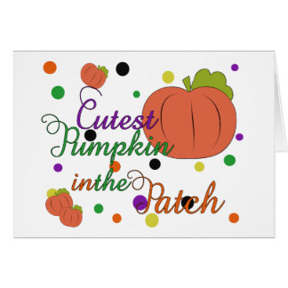 Cartão A abóbora a mais bonito no remendo
