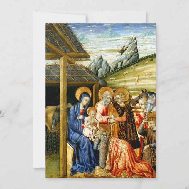 Cartão A Adoração dos Magos por Giovanni di Paolo (Frente)