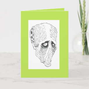 Cartão A alienígena lamenta que me tenha feito perder o t