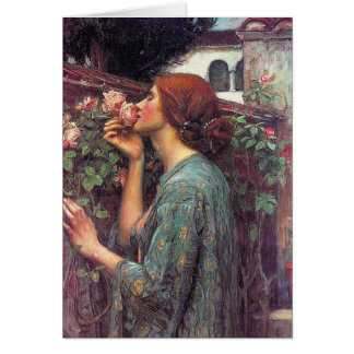Cartão "A Alma do Rosa" por John W. Waterhouse