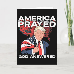 Cartão A América Rezou Deus Respondeu Trump