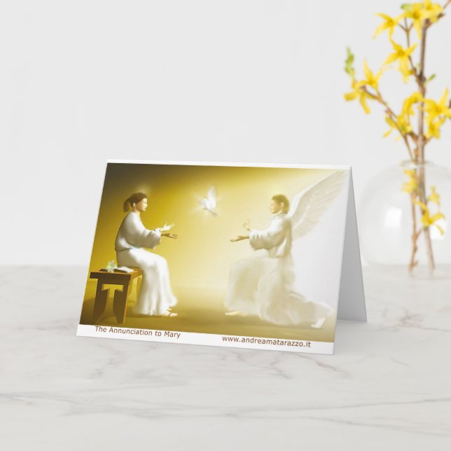 Cartão A Anunciação a Mary (Flor Amarela)