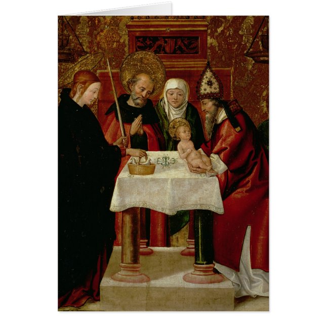 Cartão A apresentação da circuncisão no templo (Frente)