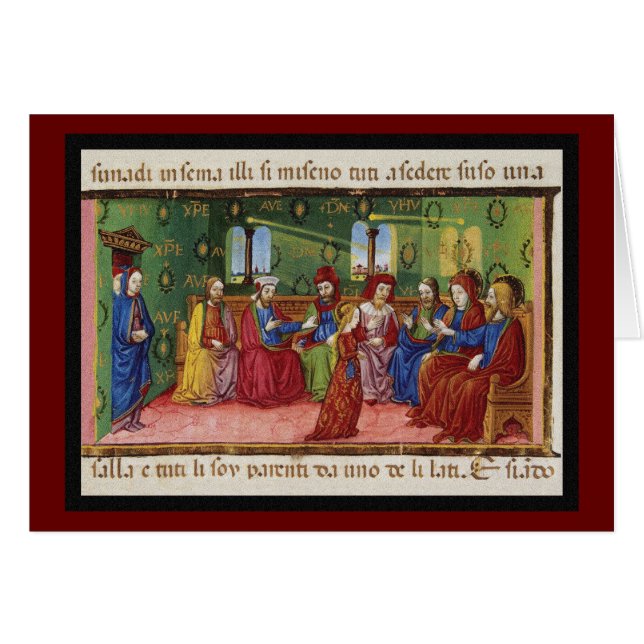 Cartão A Apresentação da Virgem Maria c1476 (Frente Horizontal)