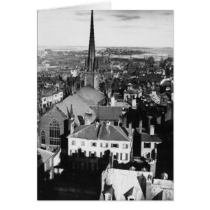Cartão A aranha ornamentada de uma igreja em Boston