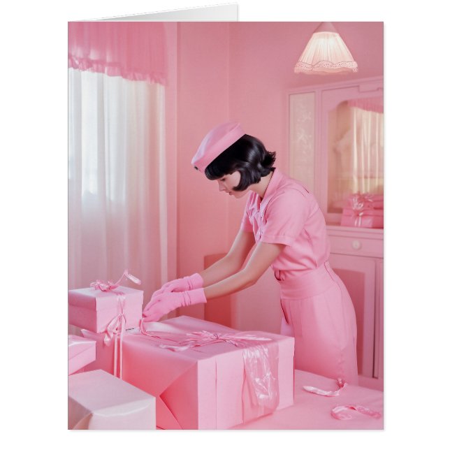 Cartão A Arte da Maçã Rosa (Frente)