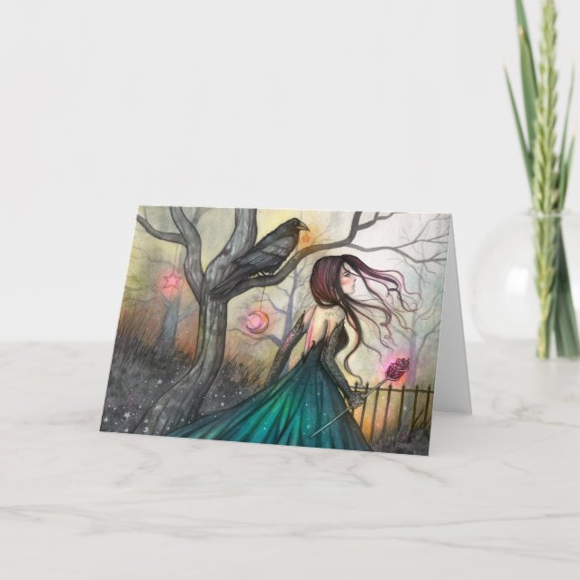Cartão A Arte de Fantasia Mística por Molly Harrison (Frente)