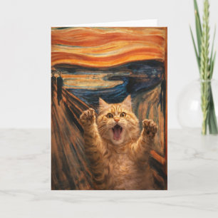 Cartão A Arte Paródia do Gato O Grito