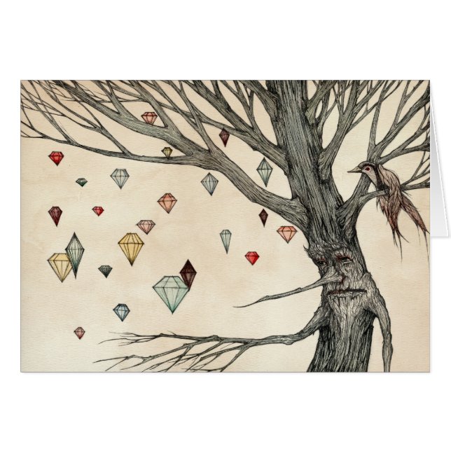 Cartão A árvore da jóia (Frente Horizontal)
