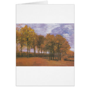 Cartão A árvore da queda do outono de Van Gogh sae do