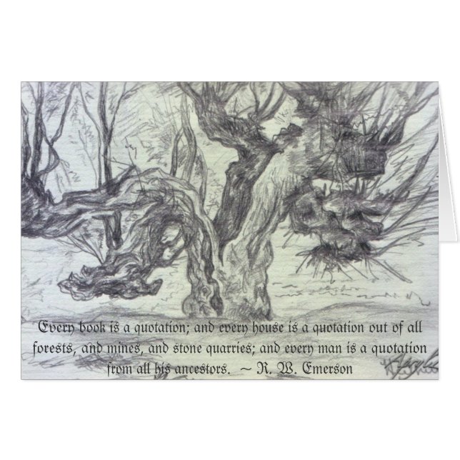 Cartão A árvore genealógica (Frente Horizontal)