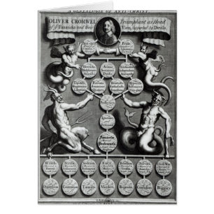 Cartão A árvore genealógica do Anti-Cristo Oliver