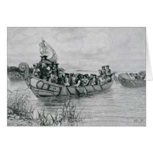 Cartão A aterragem do cadillac